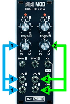 AJH Synth Dual LFO VCA Review LFO Shapes