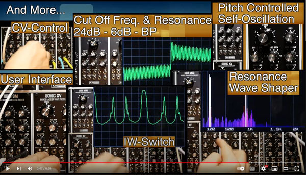 AJH Synth SONIC XV Review, Diode Ladder Wave Filter